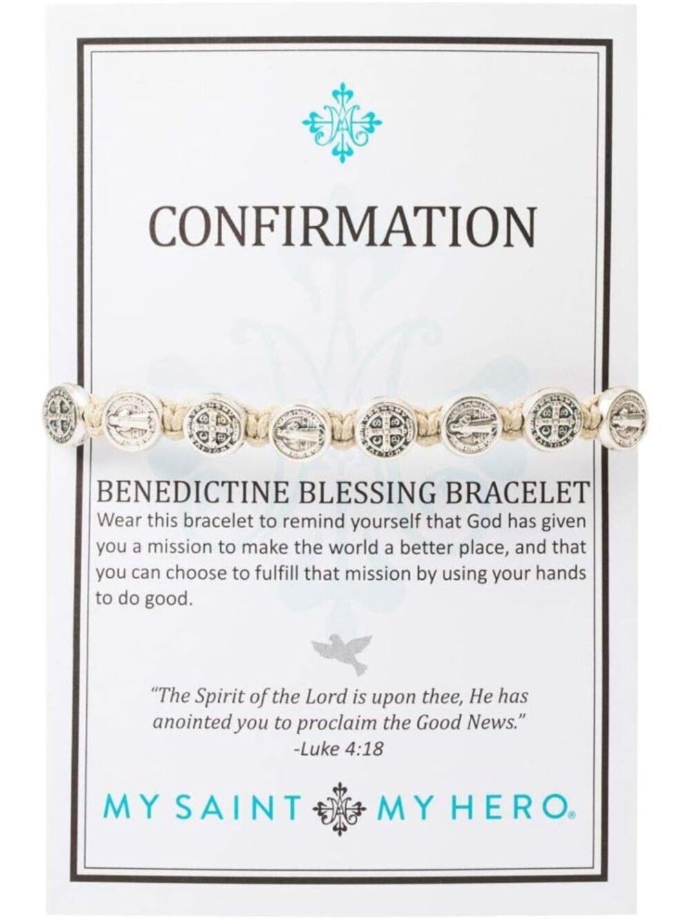 Handwoven Confirmation Blessing Bracelet - Faith, Strength & Divine Mission